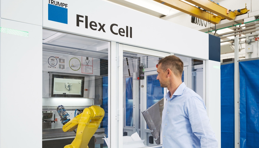 C�lula de plegado m�vil Flex Cell de Trumpf para un plegado automatizado en formato peque�o. Foto: Trumpf