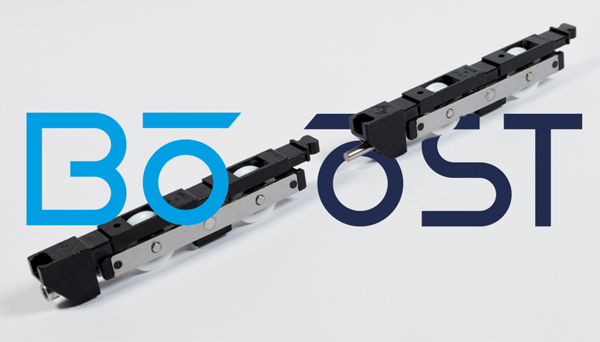 Carro doble modular regulable dise�ado para la realizaci�n de sistemas correderos en l�nea con capacidades de hasta 350 kg por hoja...