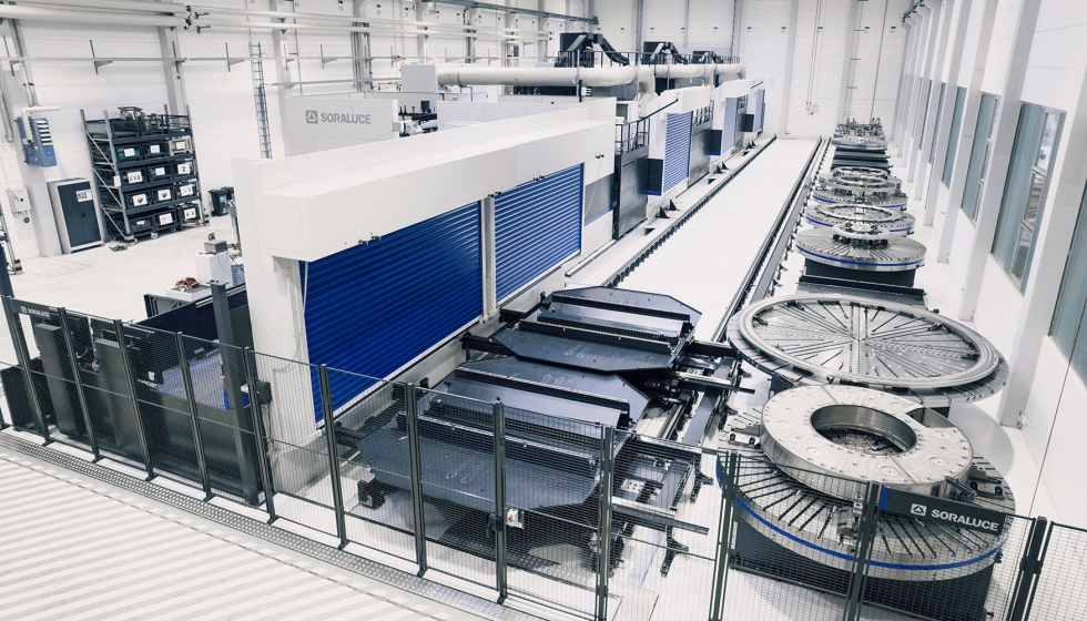 La l�nea automatizada, de 52 metros de longitud y 19 metros de ancho...