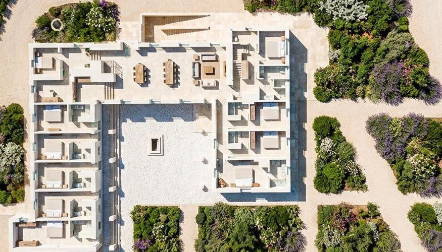  Las habitaciones se conciben como estancias abiertas al entorno, donde la vegetaci�n...