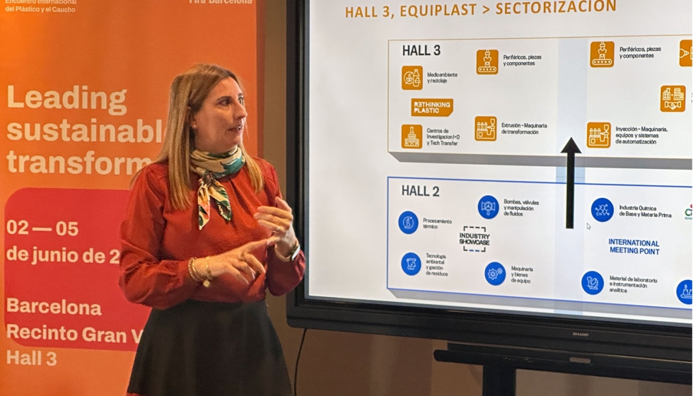 Un momento de la ponencia en la que se present� la nueva segmentaci�n de Equiplast 2026...