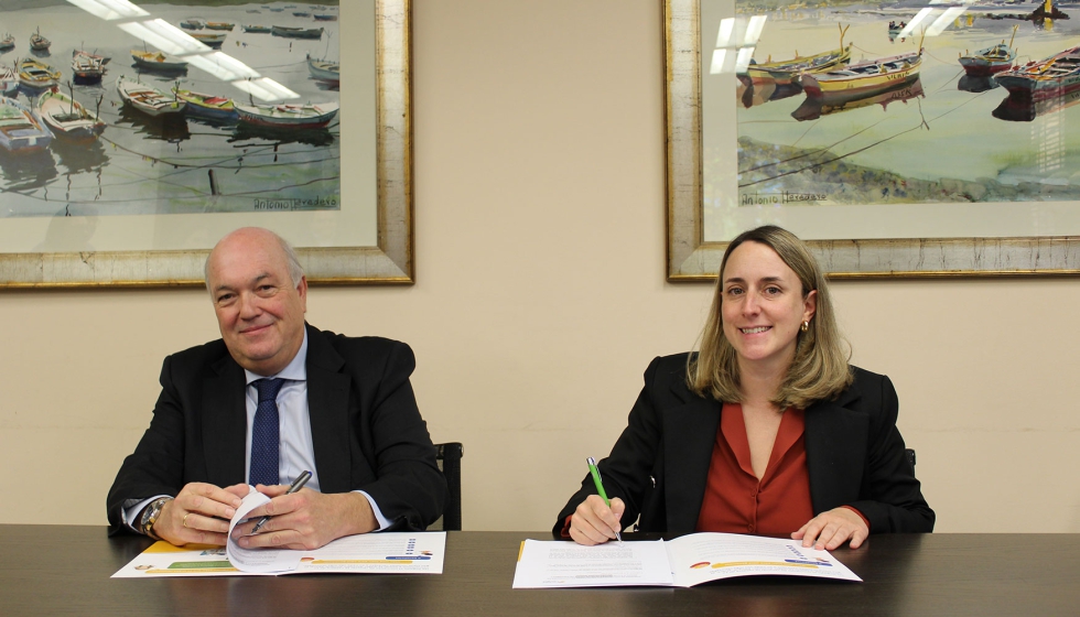 Marta de Pablos, directora de Crecimiento de Nedgia y Fernando Prieto, presidente de Anerr