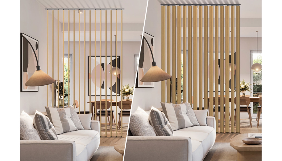 Separador de ambientes FN para-fix con lamas fijas y m�viles