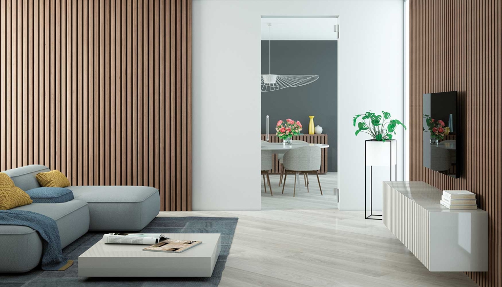 O design minimalista da EVO integra-se plenamente na arquitetura contempor�nea em vidro, definindo os limites espaciais com eleg�ncia...