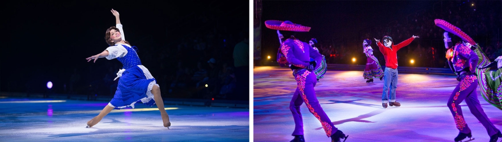 El enfoque de todas las trayectorias de patinaje mediante iluminaci�n automatizada es una de las novedades de Disney on Ice 2026...