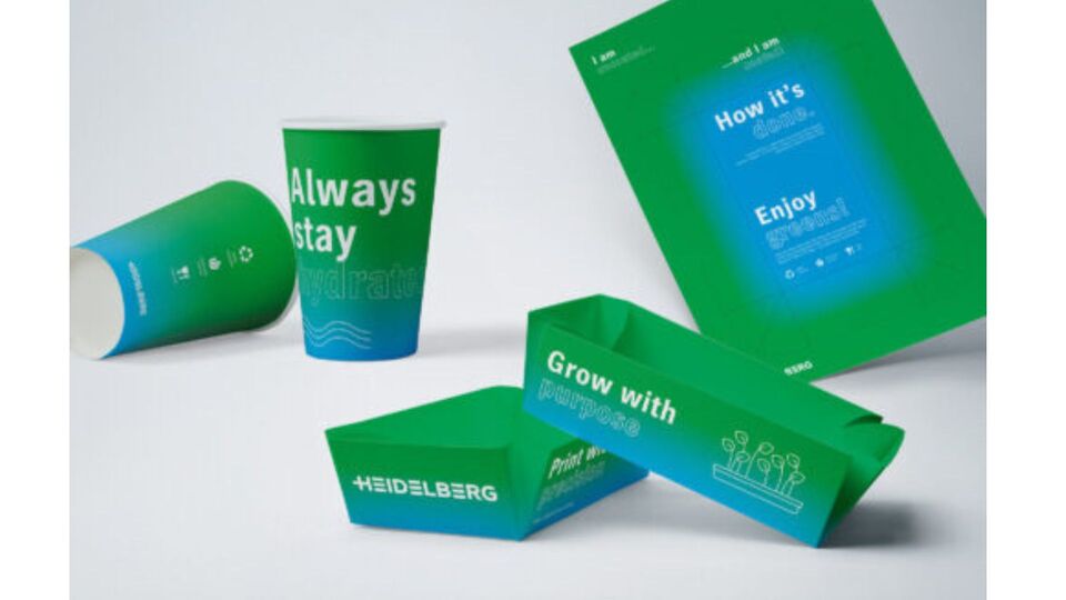 Um novo processo permite a aplica��o industrial e parcial de revestimentos de barreira em embalagens de papel.Imagem: Heidelberg...