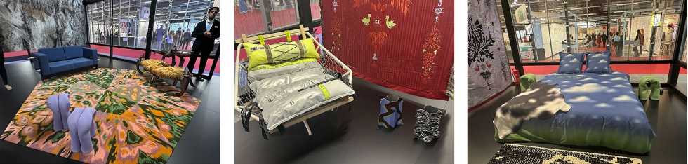 Detalle de la segunda parte de la muestra con piezas vanguardistas exponiendo al l�mite el uso de tejidos tecnol�gicos que solo son viables con una...