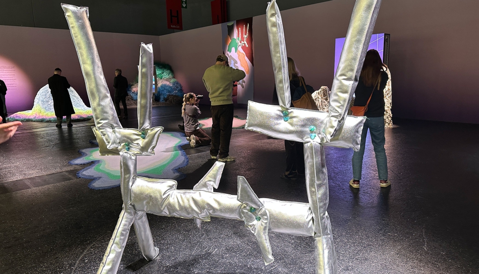 Una de las piezas fabricadas en impresi�n 3D a partir de fibra textil que se incluye en �Among-all�