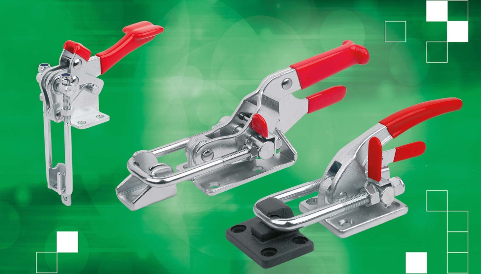 Norelem ampl�a su gama de productos con abrazaderas de palanca con cierre de seguridad. Foto: Norelem