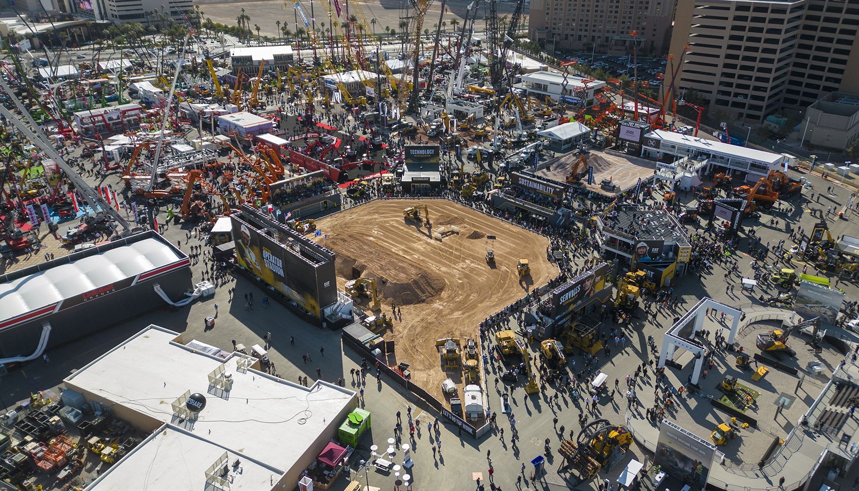 Demostraci�n de Caterpillar en la pasada edici�n de Conexpo, celebrada en 2023