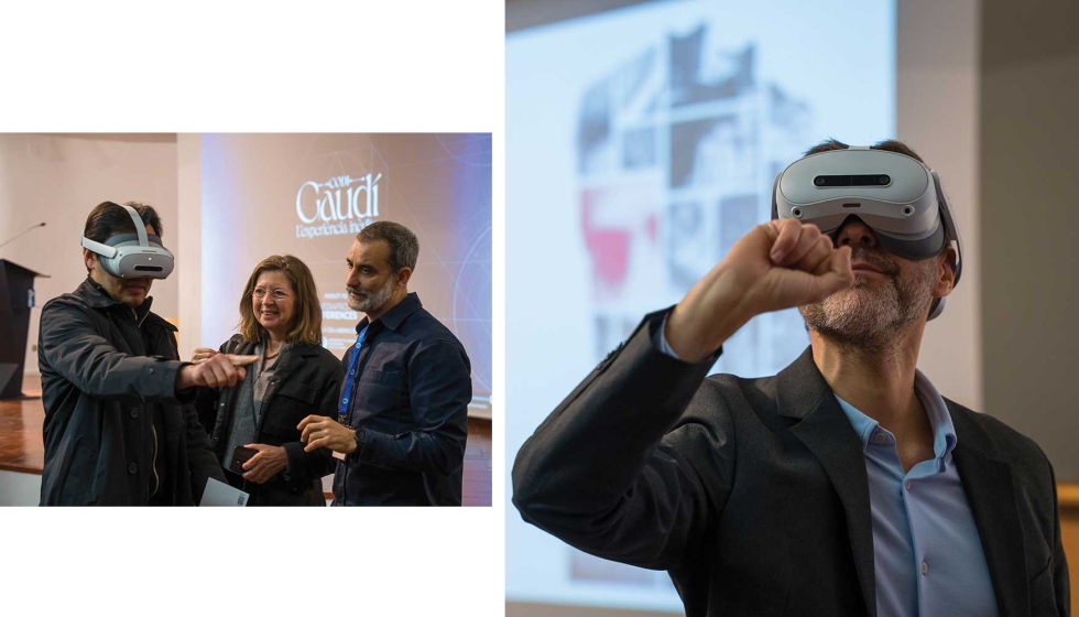 La demostraci�n realizada con gafas 3D de realidad aumentada, recre� a partir de trabajos de investigaci�n in�ditos una obra no construida de Gaud�...