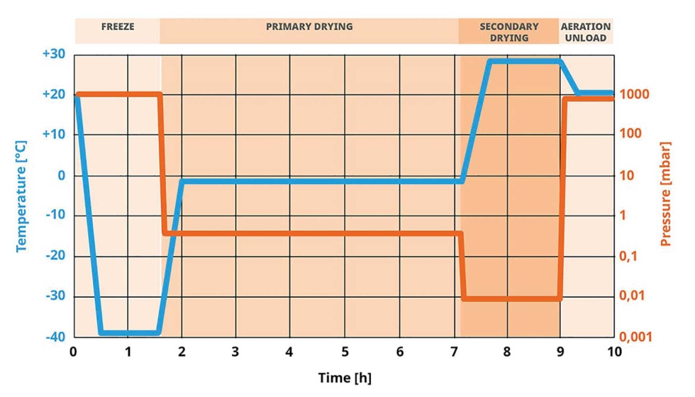 Fig. 3: Proceso de liofilizaci�n