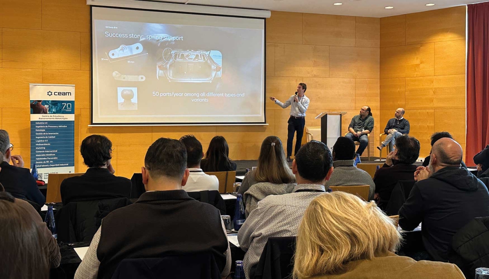 Xavier Garc�a, del departamento de Additive Manufacturing de Seat, habl� de las ventajas de fabricar las piezas de recambio bajo demanda...