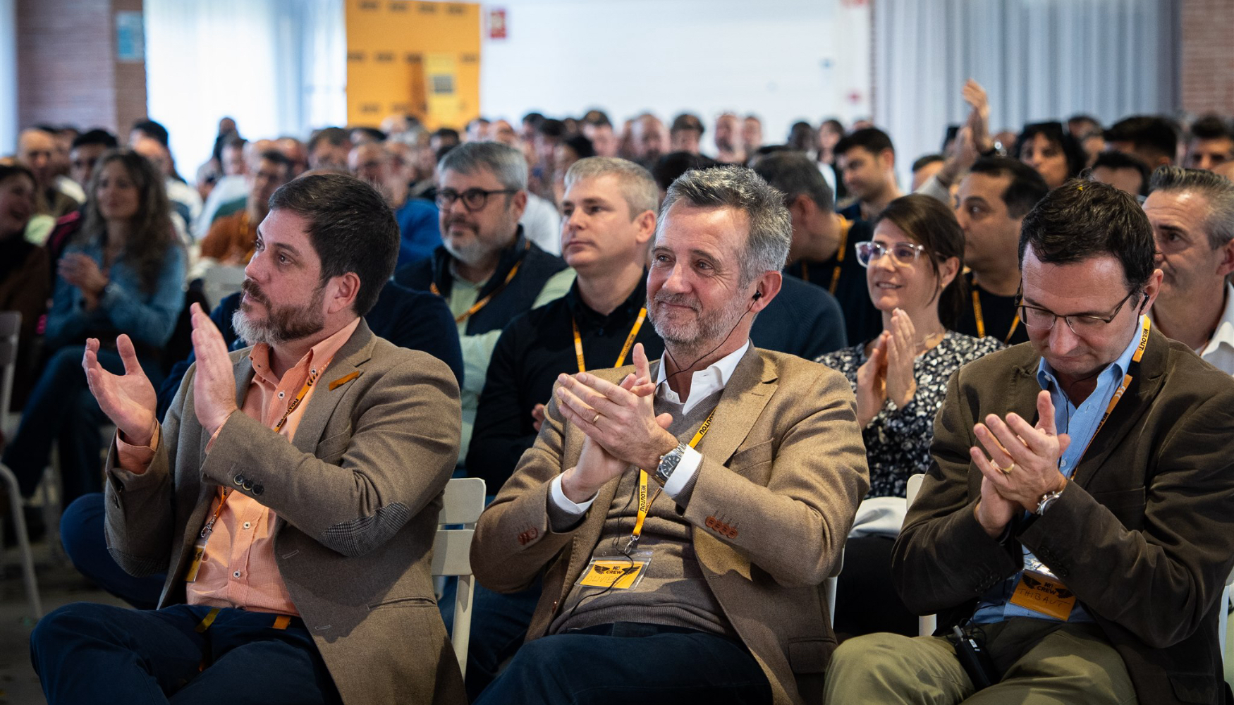 Olivier Colleau (centro), CEO del Grupo Kiloutou