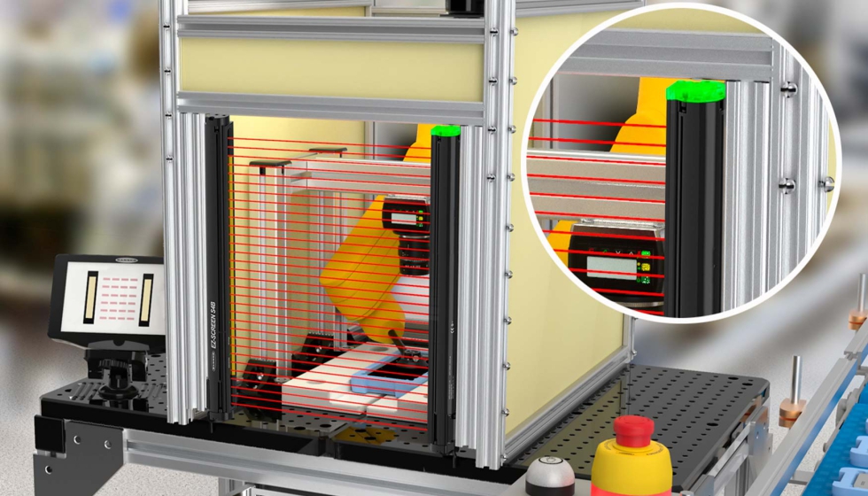 La barrera de seguridad S4B incorpora un indicador altamente visible integrado directamente en el receptor