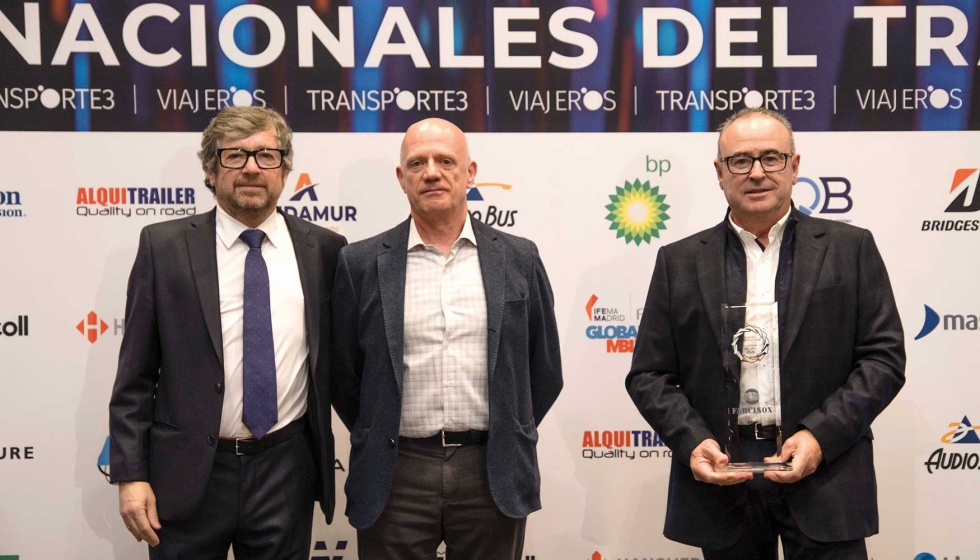 Miguel Angel Mu�oz (fundador Farcinox), Jos� Manuel Lara Pte CETM Cisternas y Juan Francisco Sanz, fundador y gerente de Farcinox...