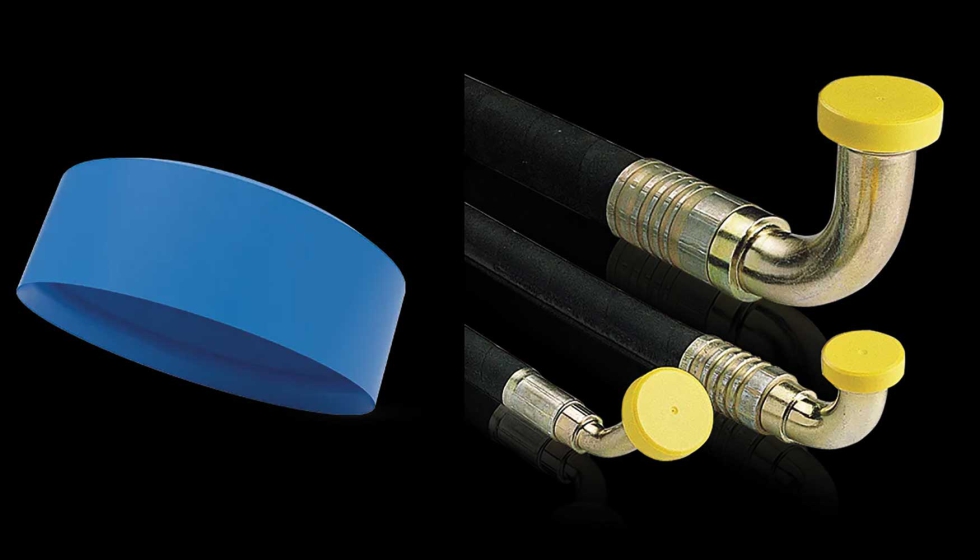 Caperuzas que protegen cuellos de bridas SAE, extremos de tubos y conexiones de mangueras para evitar da�os y suciedad