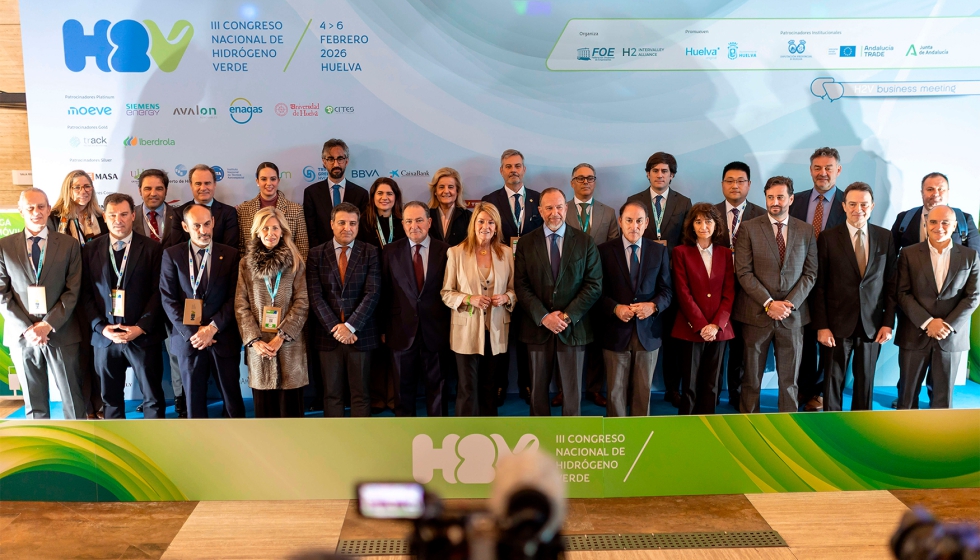 Foto de familia de la inauguraci�n del III Congreso Nacional de Hidr�geno Verde