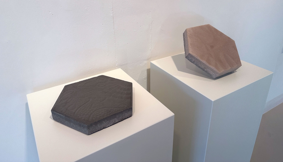 Detalle de dos de los colores de los que se compone la colecci�n Sand