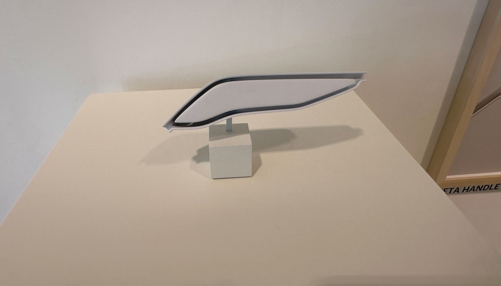 Detalle de la maneta Handle In que recuerda a las que incorpora el Tesla