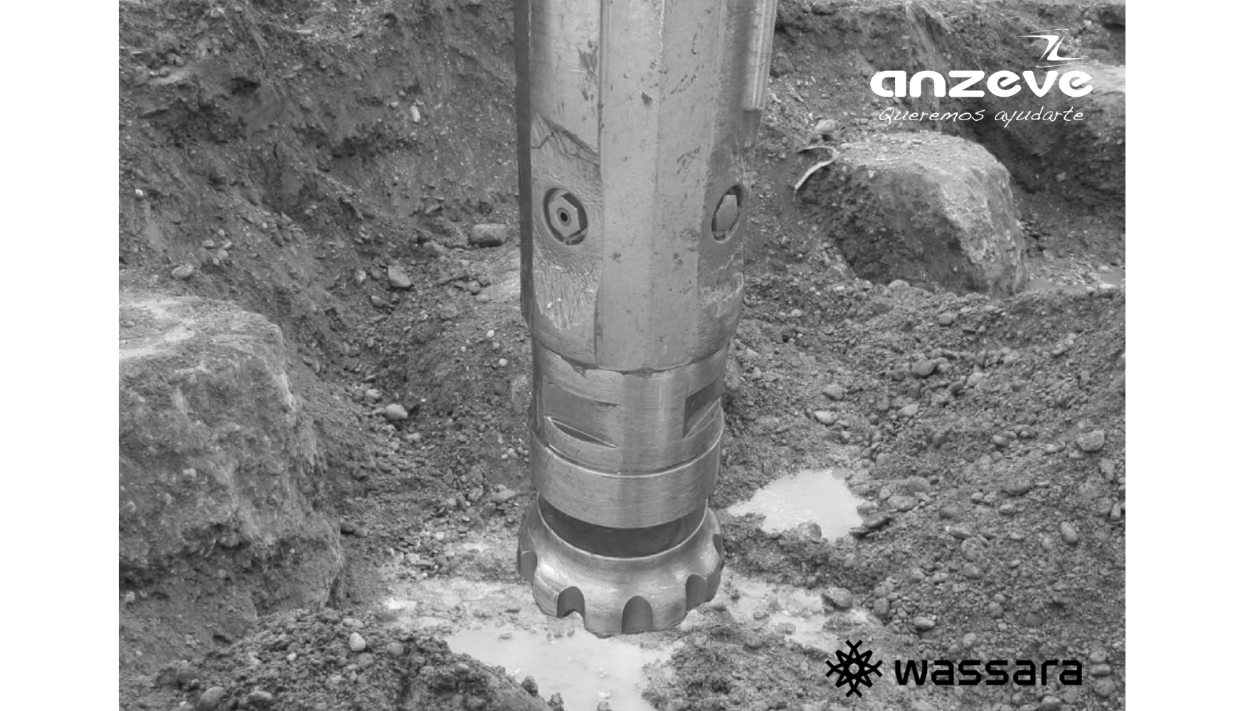 Martillo dth Wassara impulsado por agua