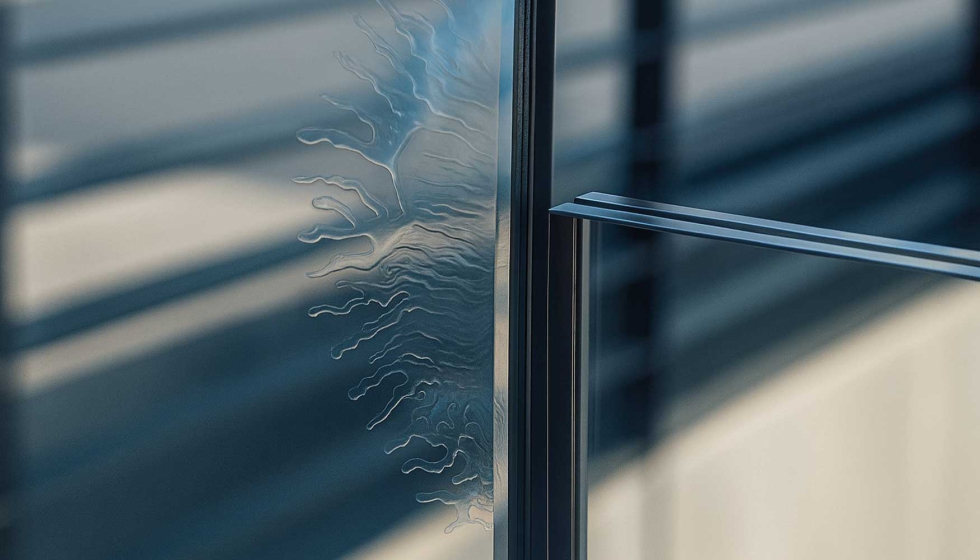 La deslaminaci�n es uno de los riesgos de la instalaci�n de barandillas con vidrios con cantos abiertos...