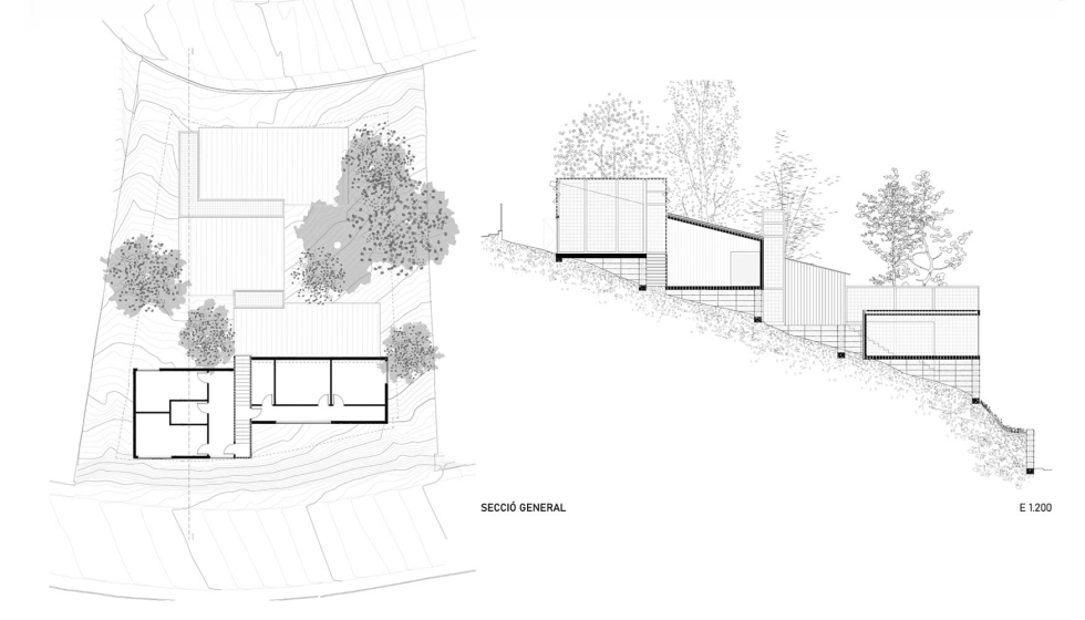 Planimetr�a general y secci�n del proyecto CUC