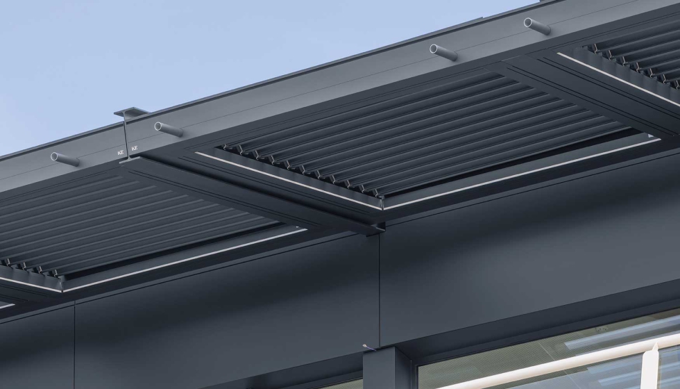 Los m�dulos incluyen adem�s un sistema de desag�e frontal personalizado, con un doble circuito de drenaje conectado directamente a los canalones...