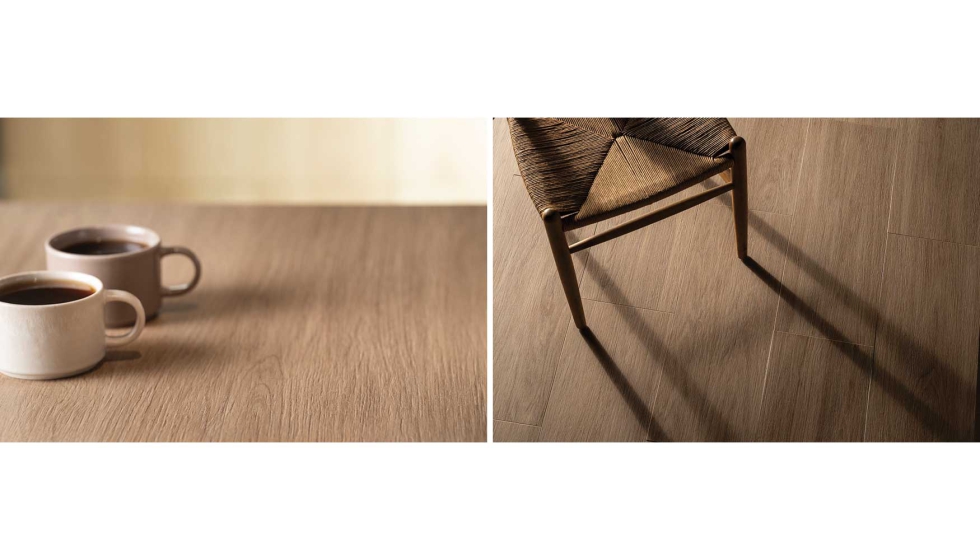 Matiz c�lido que se adapta a interiores de estilo org�nico inspirado en roble natural