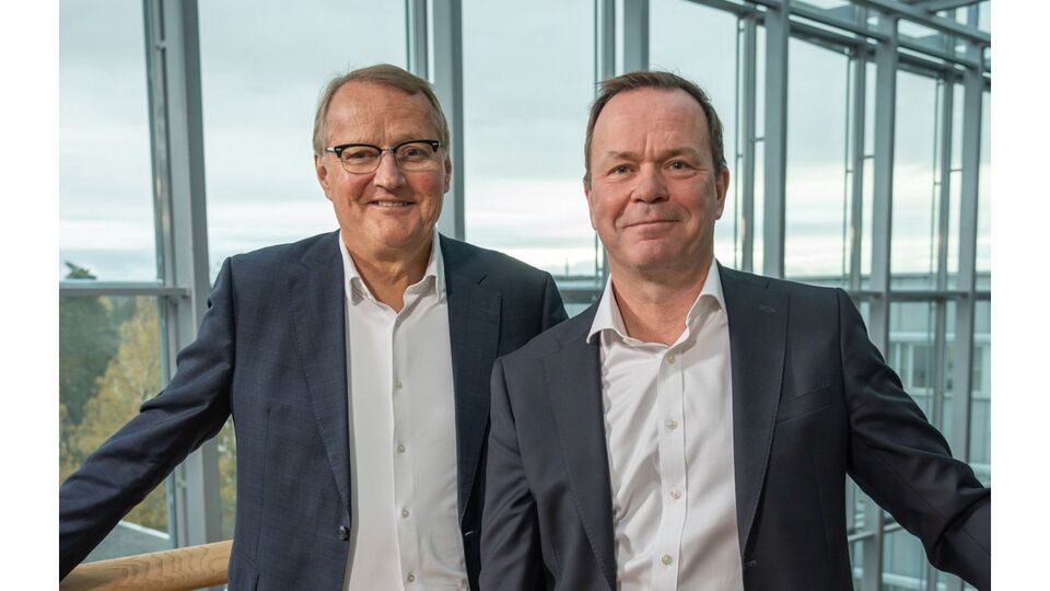 Presidente do conselho de administra��o, Rune Bjerke, e presidente & CEO, Eivind Kallevik