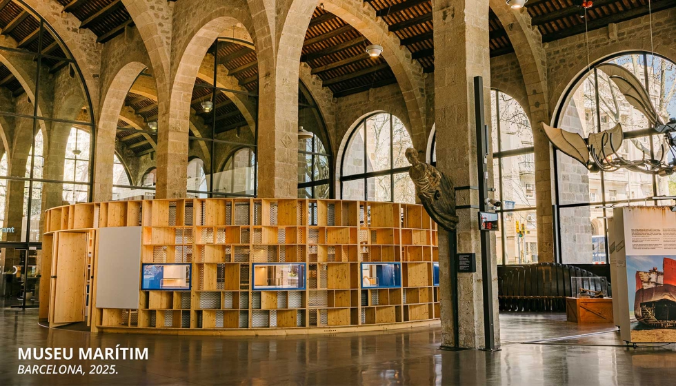 El estudio se ha especializado en la rehabilitaci�n de edificios hist�ricos como el de la imagen en el Museo Mar�timo de Barcelona...