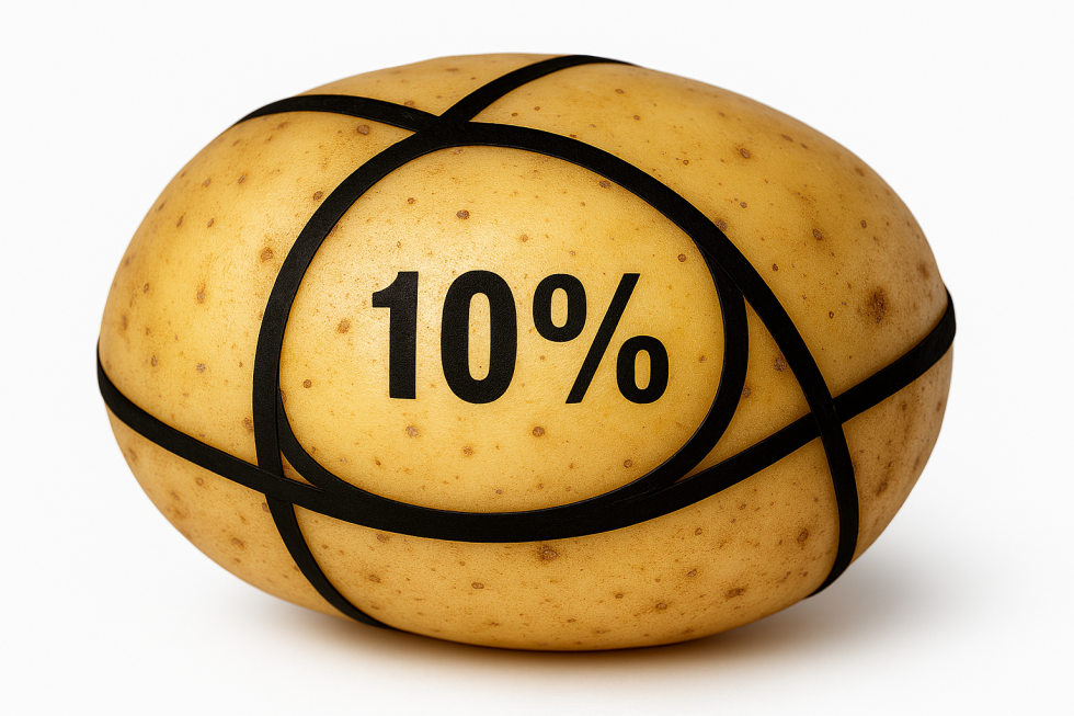 Figura 4. Criterio utilizado para medir el porcentaje de piel infectada