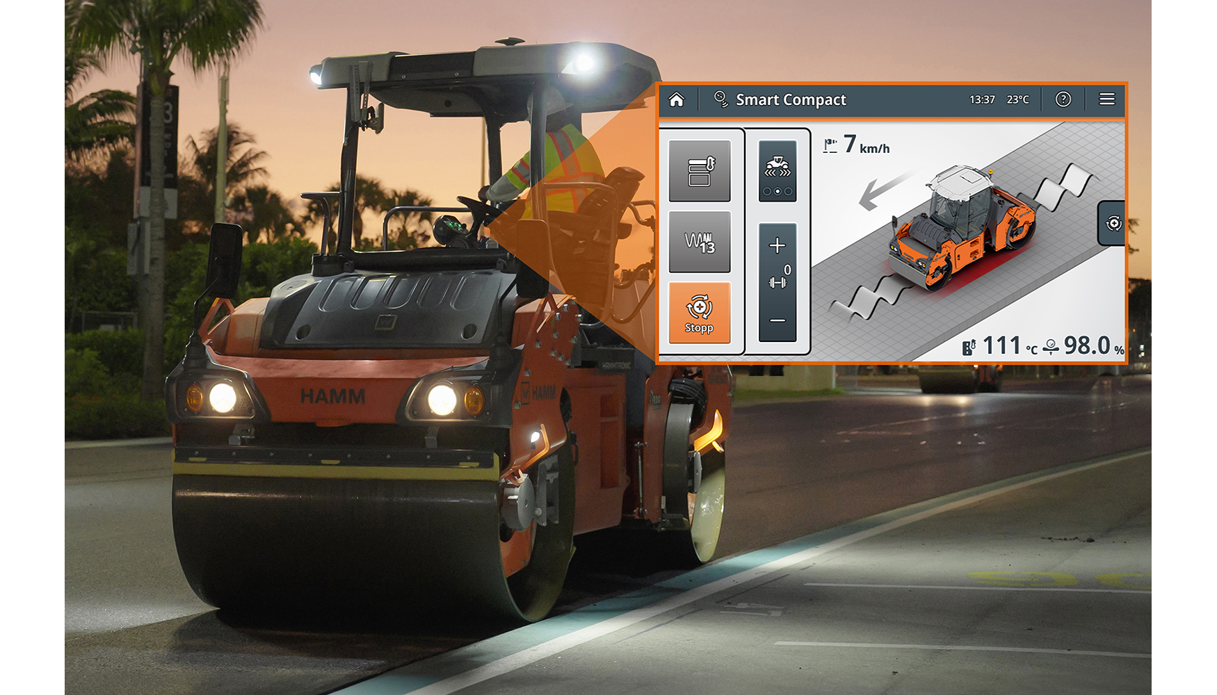 Smart Compact Pro de Hamm integra por primera vez en la compactaci�n automatizada la densidad en tiempo real