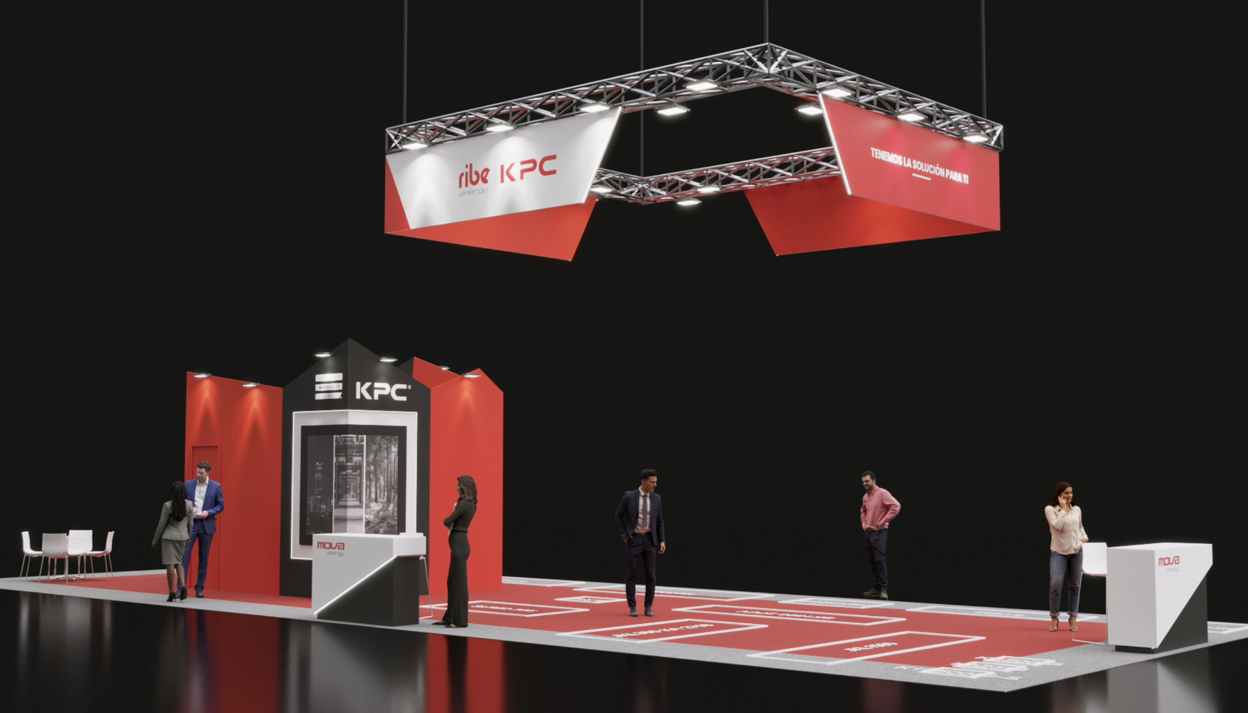 Render del stand de Ribe en Smopyc 2026