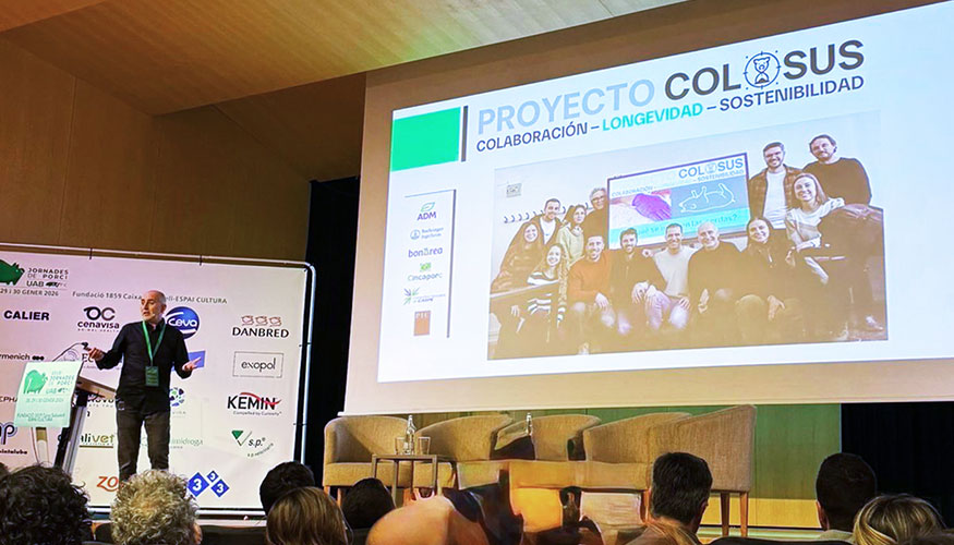 Intervenci�n de Quim Segal�s (UAB-CReSA) en las Jornadas de Porcino de la UAB y la AVPC