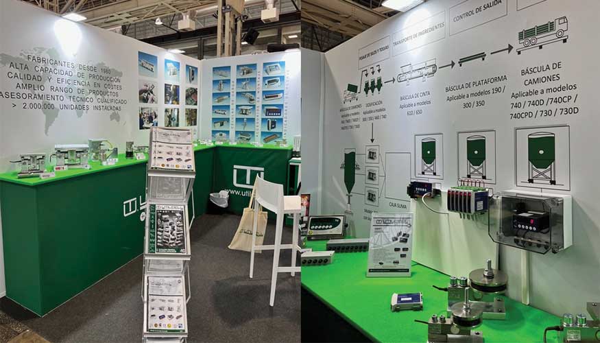 Algunos de los equipos de pesaje industrial expuestos por Utilcell