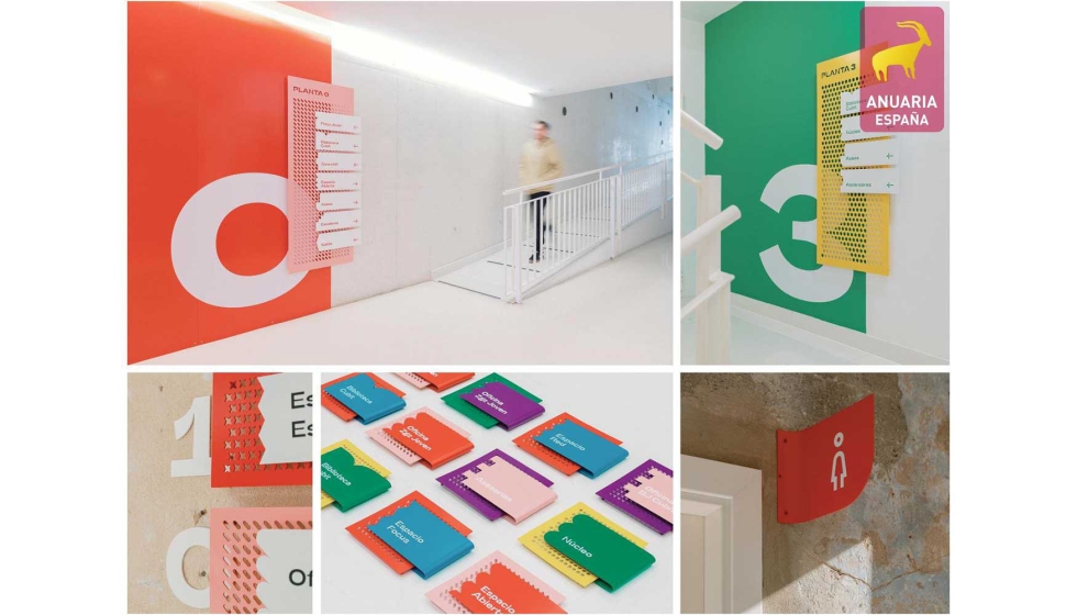 Se�al�tica edificio Zaragoza Joven, por Sitio Estudio para Ayuntamiento de Zaragoza en Zaragoza