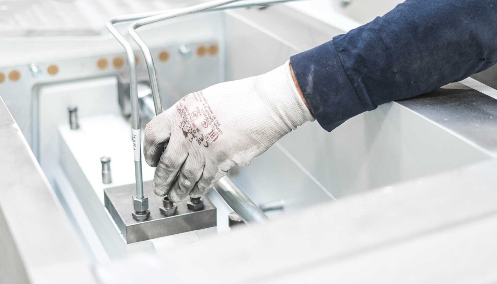 El proceso de fundici�n en fr�o permite, por ejemplo, la integraci�n de tubos y l�neas