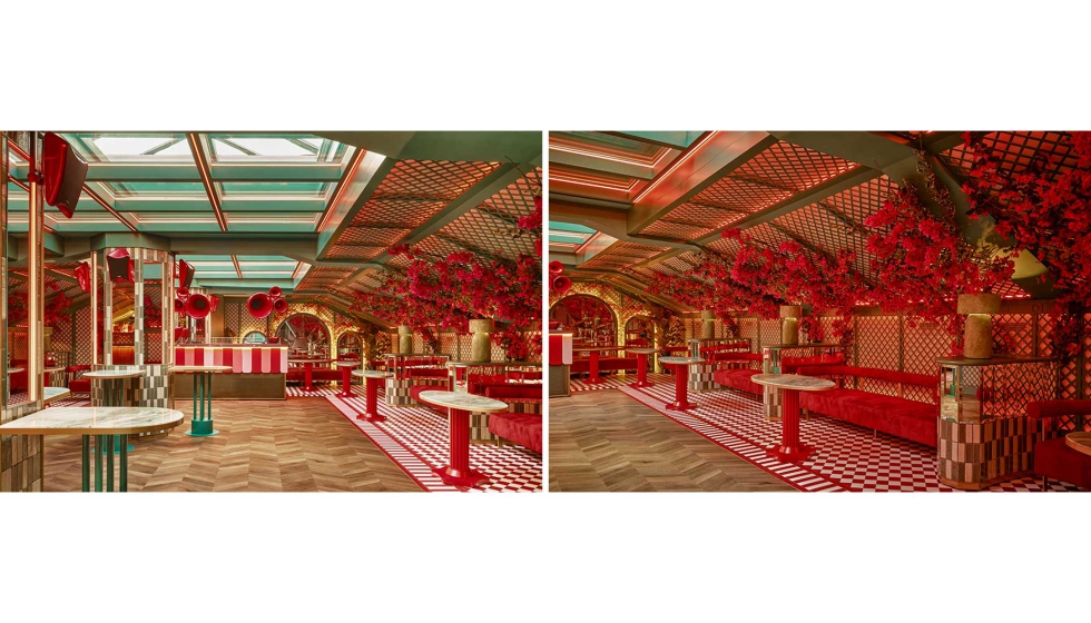 La terraza ha sido dise�ada como un patio luminoso y lleno de energ�a, funcional tanto de d�a como de noche...