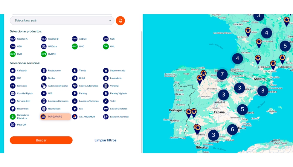 La �Red Top Europe' puede consultarse a trav�s del mapa interactivo en el sitio web de la compa��a