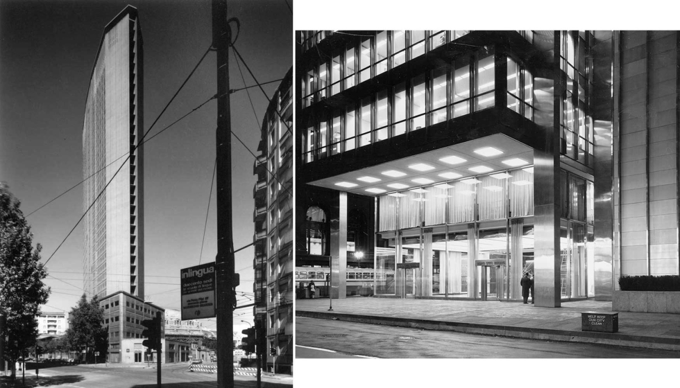 A la izquierda, Torre Pirelli / 1961 � Mibac; a la derecha Inland Steel / 2959. Foto: SOM