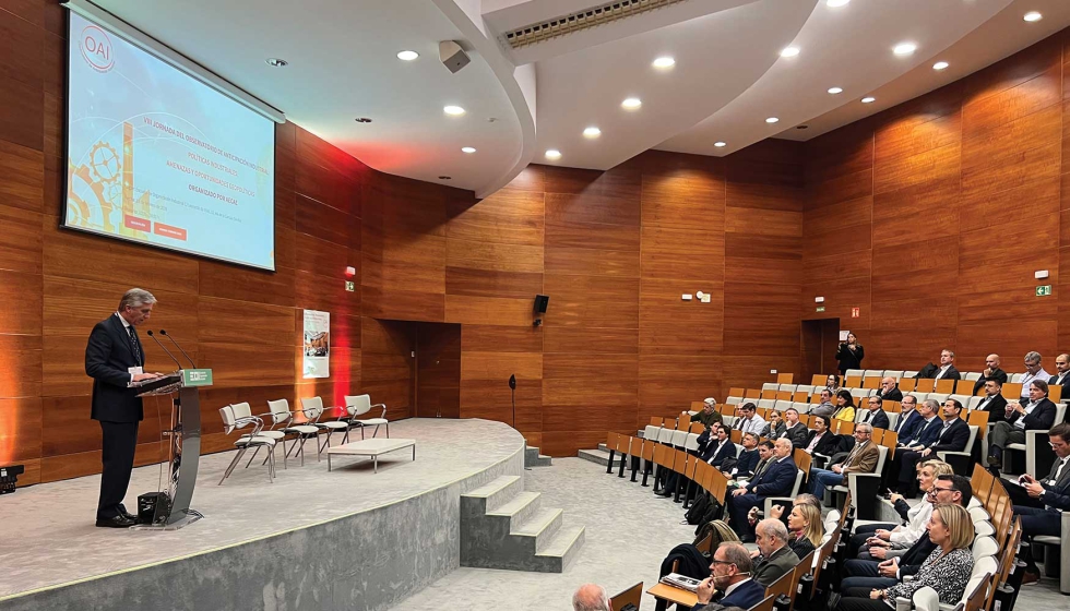 Eugenio Barroso, presidente de Aecae, en un momento de la bienvenida a los asistentes