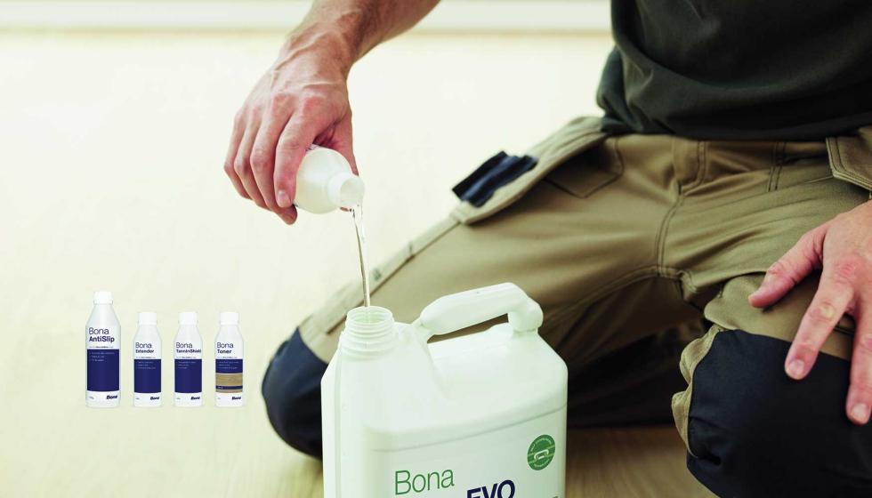 Los aditivos se incorporan directamente a los barnices al agua, optimizando stock y log�stica en obra