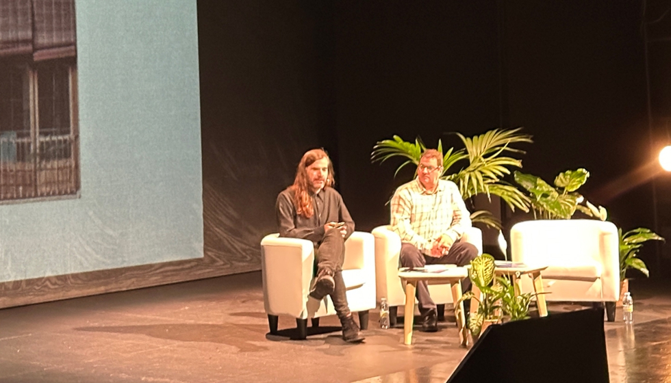 Encuentro entre Pol Pau Sarquella, CEO de Persiana Barcelona, y Pedro Altelarrea, fabricante del proyecto