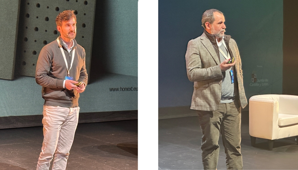 A la izquierda, Pol Merino, CEO de Honext; y a la derecha, Felipe Vieites, director general de Ruiz Larrea