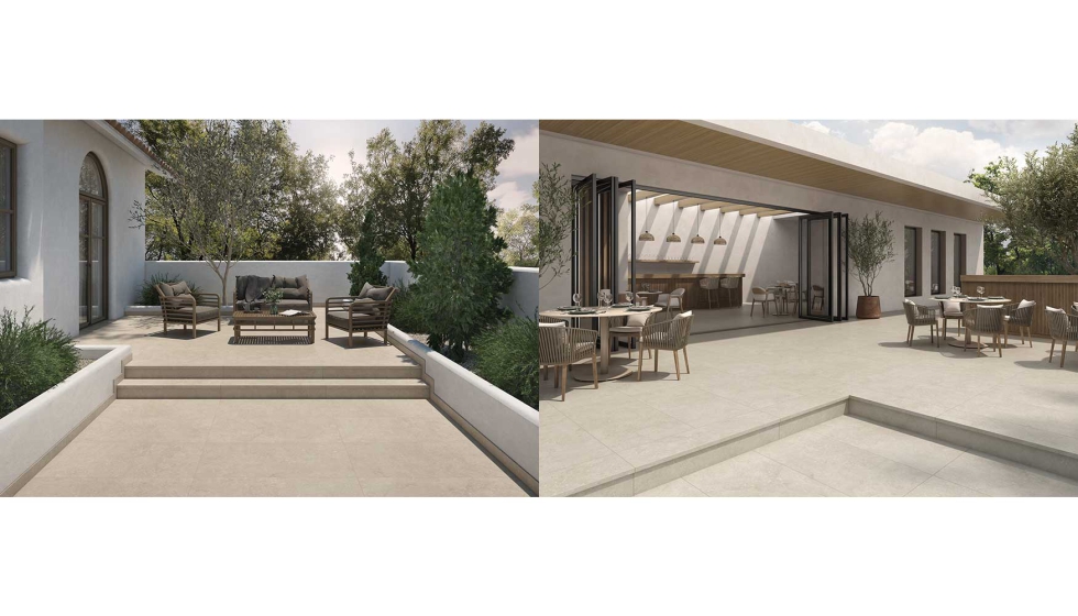 Arena y Hueso incorpora un pelda�o recto porcel�nico y piezas especiales (zanqu�n...