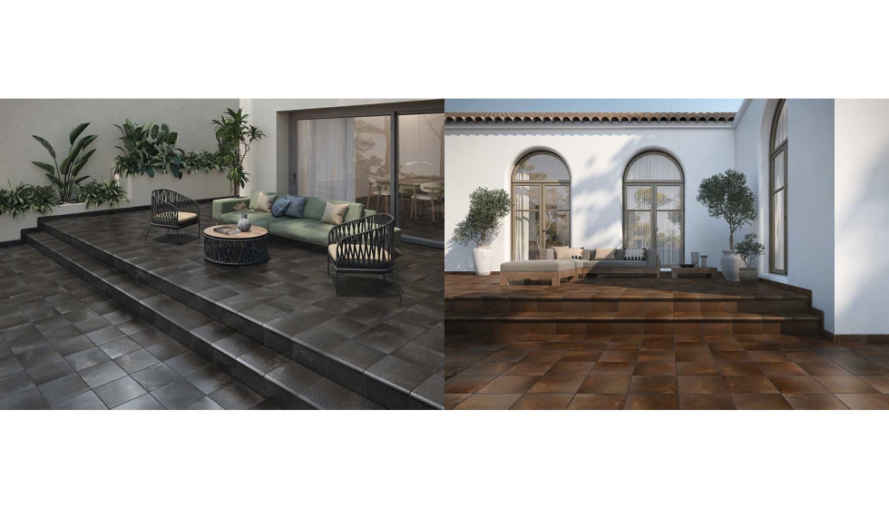 La colecci�n Metal, disponible en Black y Red, est� compuesta por gres extrusionado esmaltado que destaca por la intensidad de su acabado metalizado...