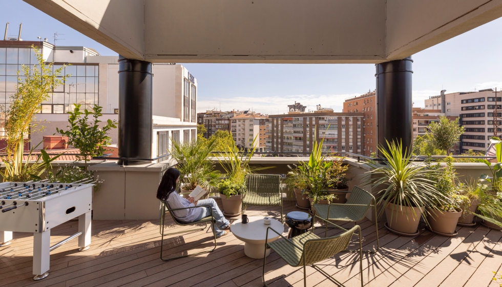 Terraza del espacio de coworking de Aticco Pr�ncipe de Vergara en Madrid