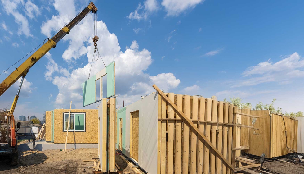 Fachada en madera en construcci�n industrializada