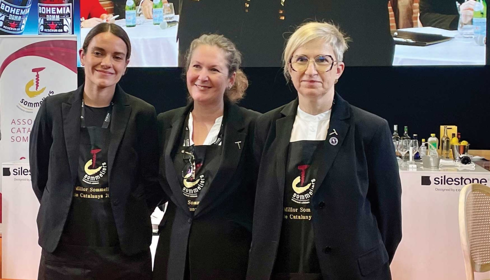 La jefa de sumilleres de Villa Mas de Sant Feliu de Gu�xols, a la izquierda, gana una edici�n con tres mujeres finalistas...